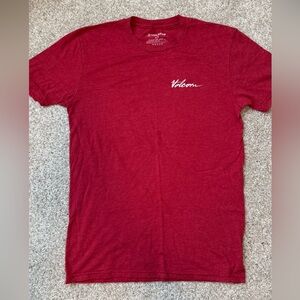 Volcom Men's Script Logo Tee in Deep Red, S